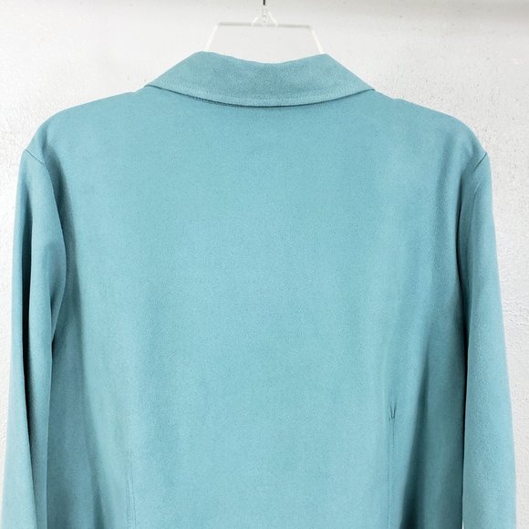 Sonoma Life Styles Women's Turquoise Full Zip Light Weight Jacket Coat - Picture 7 of 12